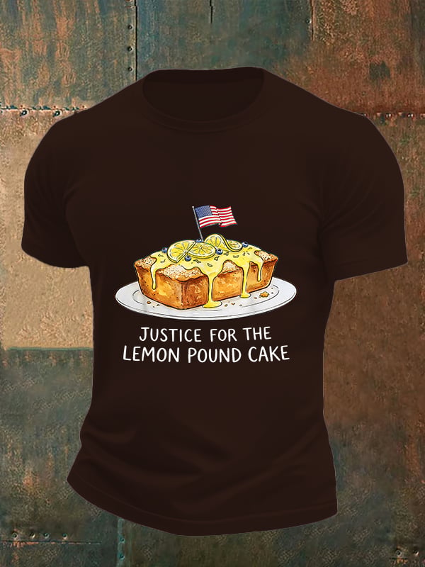 Men's JUSTICE FOR THE LEMON POUND CAKE  Print T-Shirt