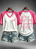 Women's If You Want The Rainbow You Gotta Put Up With The Rain Print Casual T-shirt