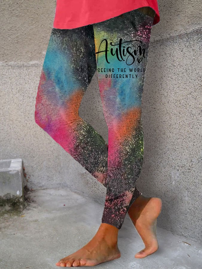 Women's Autism Seeing The World Differently Print Leggings