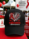 Unisex Blood Cancer Red Ribbon Health Awareness Printed Baseball Cap