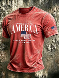 Men's Retro Print Short-Sleeve T-Shirt