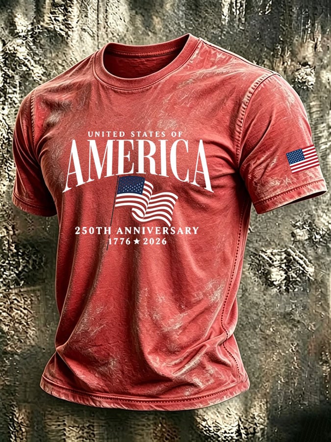 Men's Retro Print Short-Sleeve T-Shirt