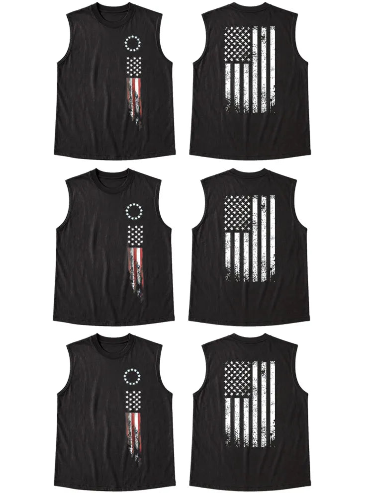 250Th Anniversary Pattern Round Neck 100% Cotton Tank Top