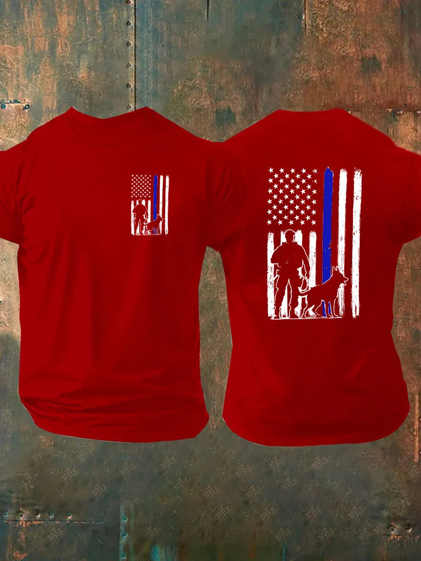 K-9 Pattern 100% Cotton T-Shirt