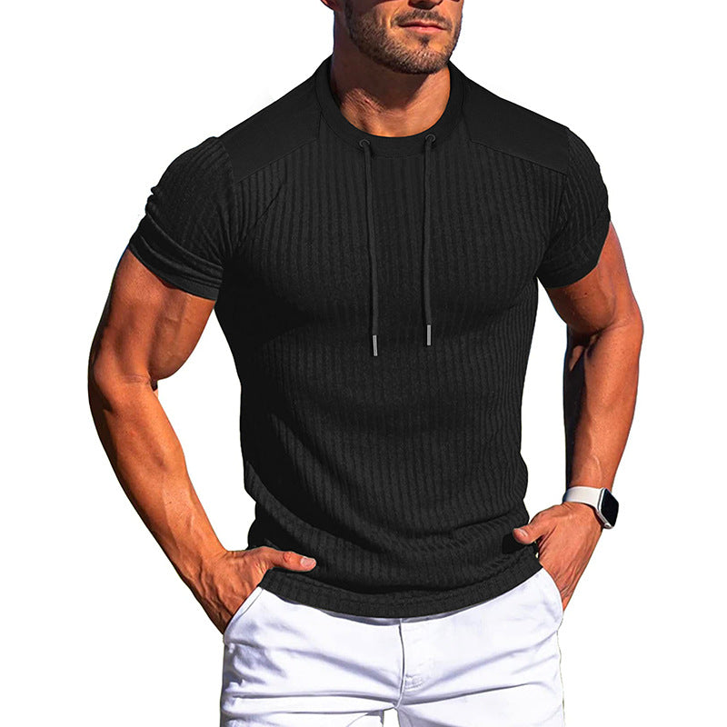 Men's Slim-Fit Cotton Crew-Neck Sports T-Shirt