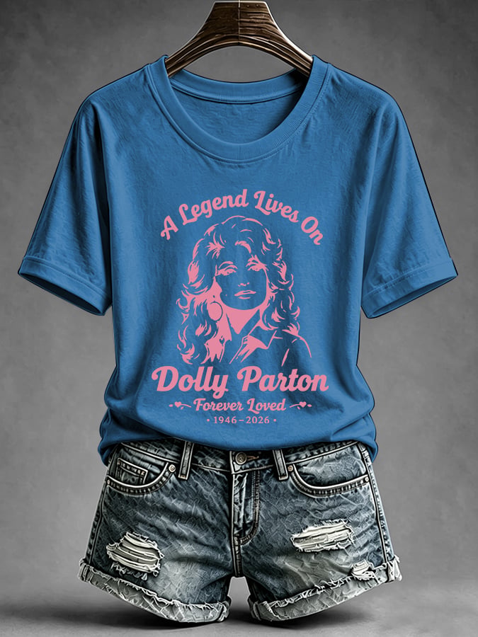 Women'S Casual Music-Themed Graphic Short-Sleeve T-Shirt