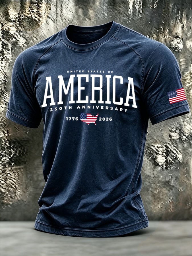 Men's UNITED STATES OF AMERICA 250 YEARS Short-Sleeve T-Shirt