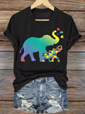Women's Autism V-neck T-shirt
