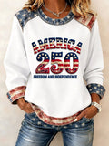 Women's casual hoodie with American 250th anniversary print