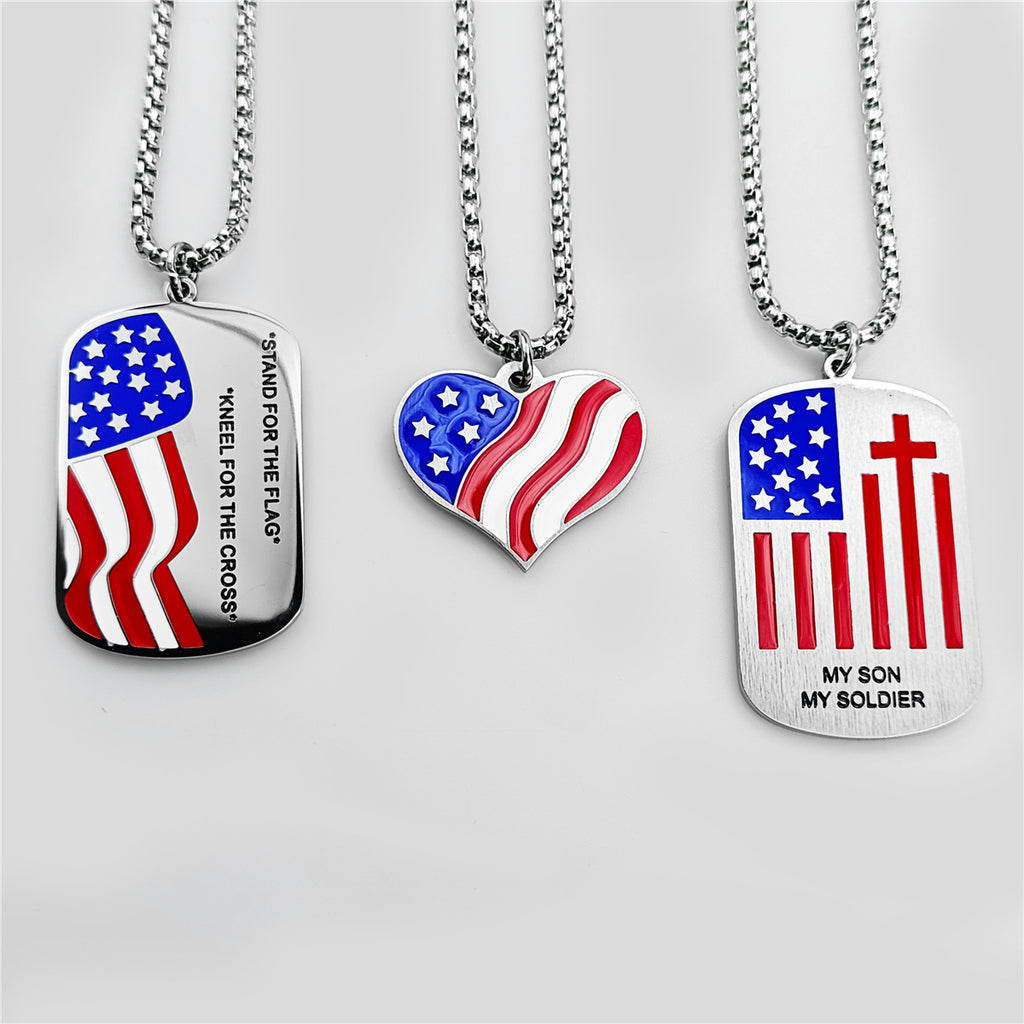 Independence Day Square Series Necklace