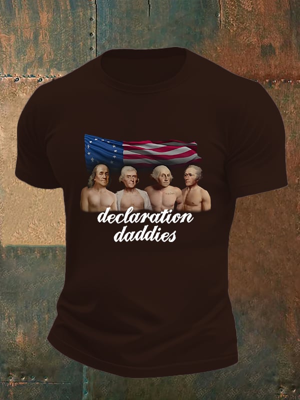 Men's  declaration Round-neck Printed T-Shirt