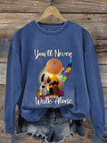 Retro Autism Awareness You'll Never Walk Alone Print Sweatshirt