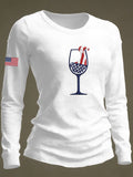 Women's casual faith-inspired long-sleeved T-shirt