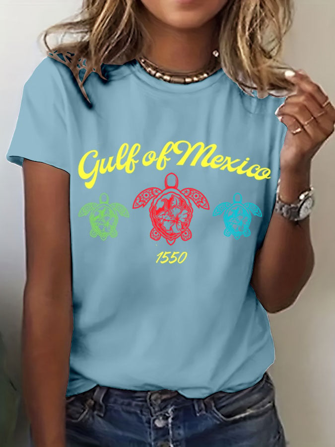 Women's Gulf Of Mexico Print T-Shirt