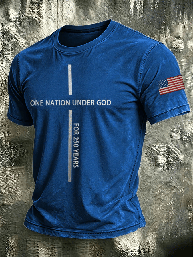Men'S Patriotic Printed T-Shirt With Beliefs
