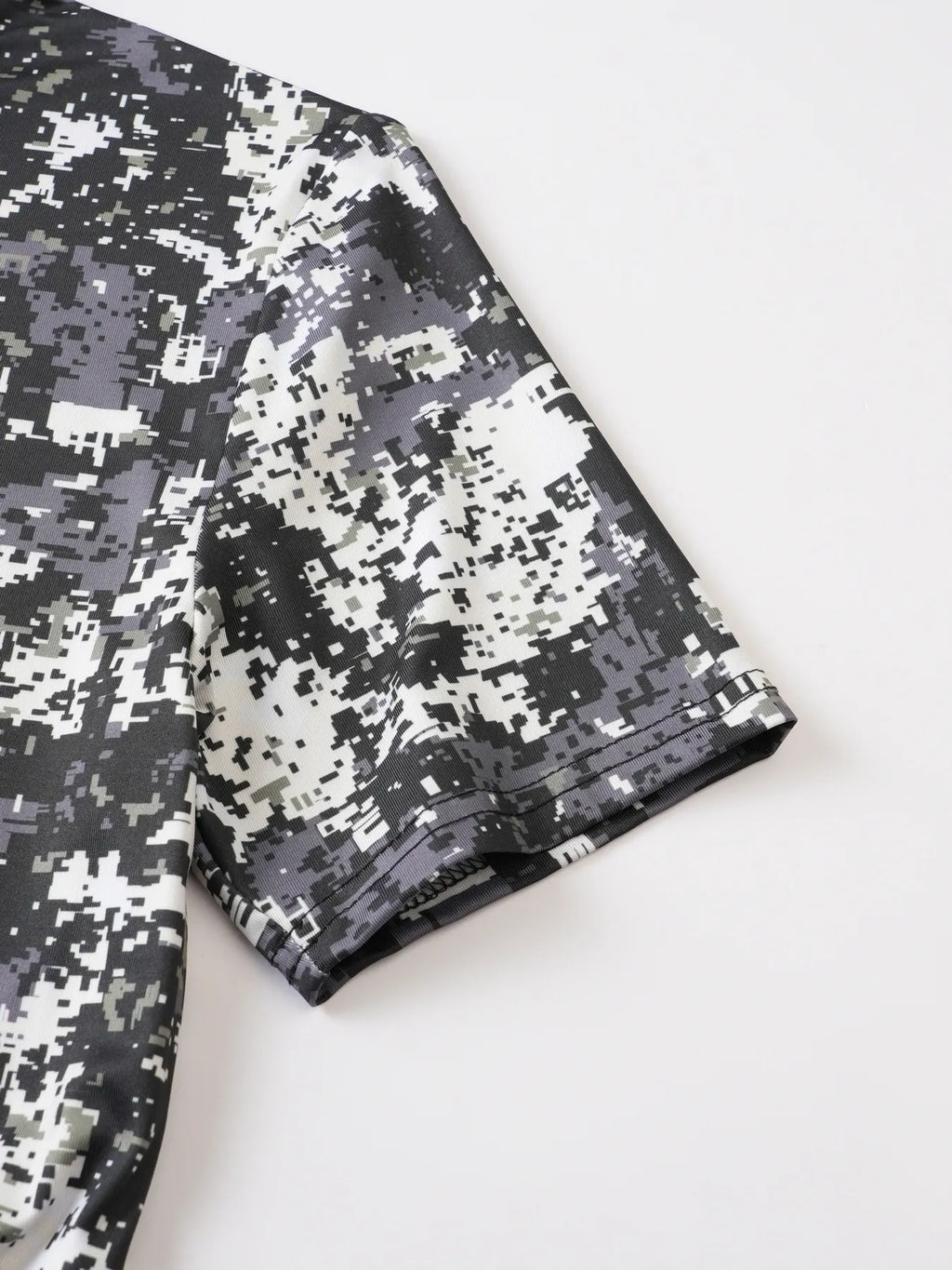 Men's Camouflage Casual Outdoor Crew-Neck Short-Sleeve Jogging Top