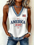 Women's America 1776-2026 Freedom Print  Top
