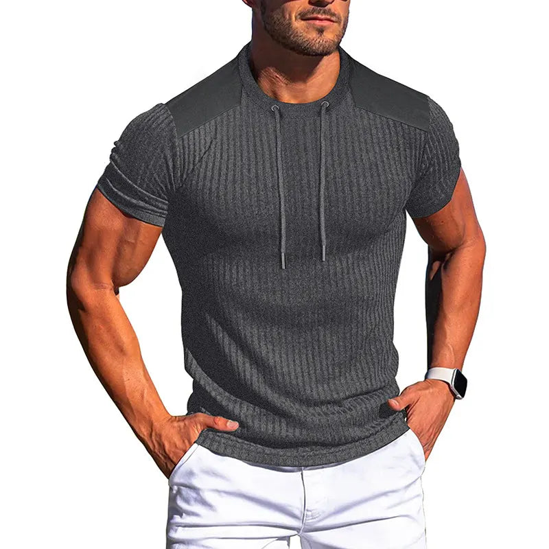 Men's Slim-Fit Cotton Crew-Neck Sports T-Shirt