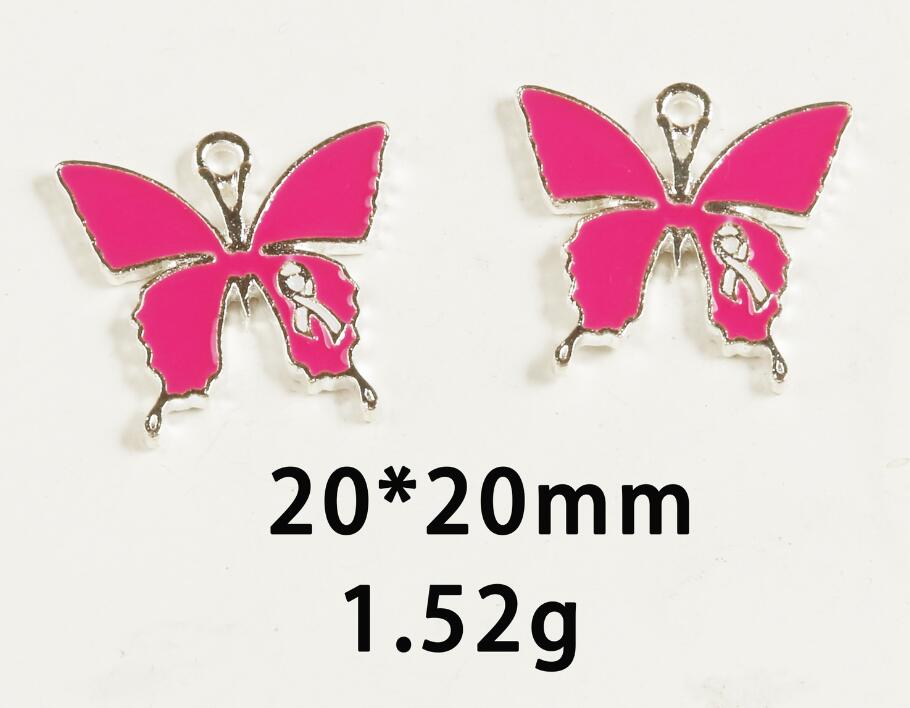 Breast Cancer Awareness Warrior Pink Alloy Pendant Accessory(Two Pack)