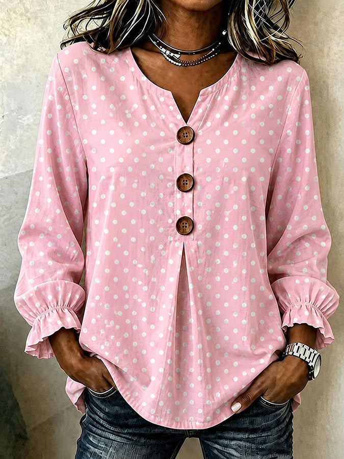 Women'S Casual Solid Color Cotton And Linen Shirt