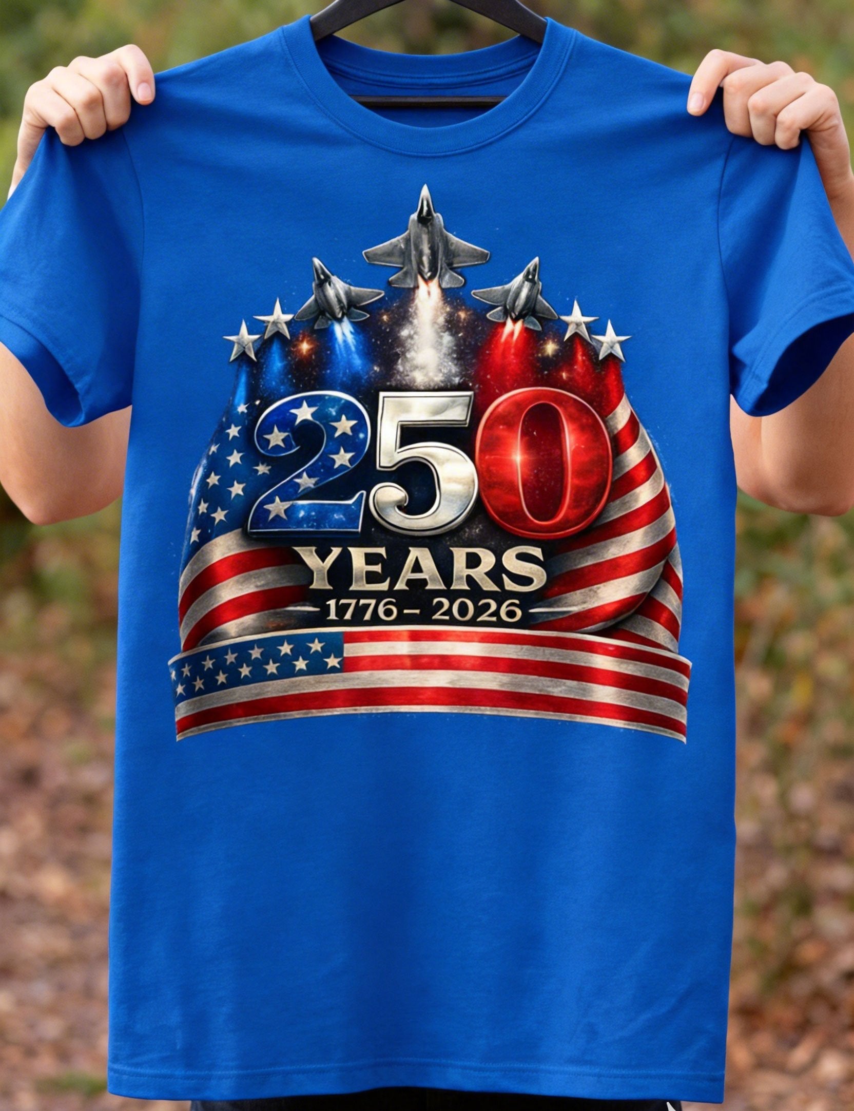Men's 250th Anniversary Print Short-Sleeve Crew Neck T-Shirt