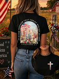 Christ Set Us Free So That We Might Enjoy Freedom. Women'S 250th Anniversary American Faith Print Short-Sleeve T-Shirt