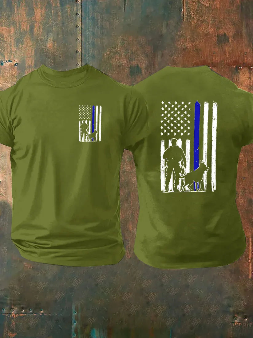 K-9 Pattern 100% Cotton T-Shirt