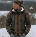 Men's Viking Kyle Style Extra Thick Hooded Zip-up Sweater