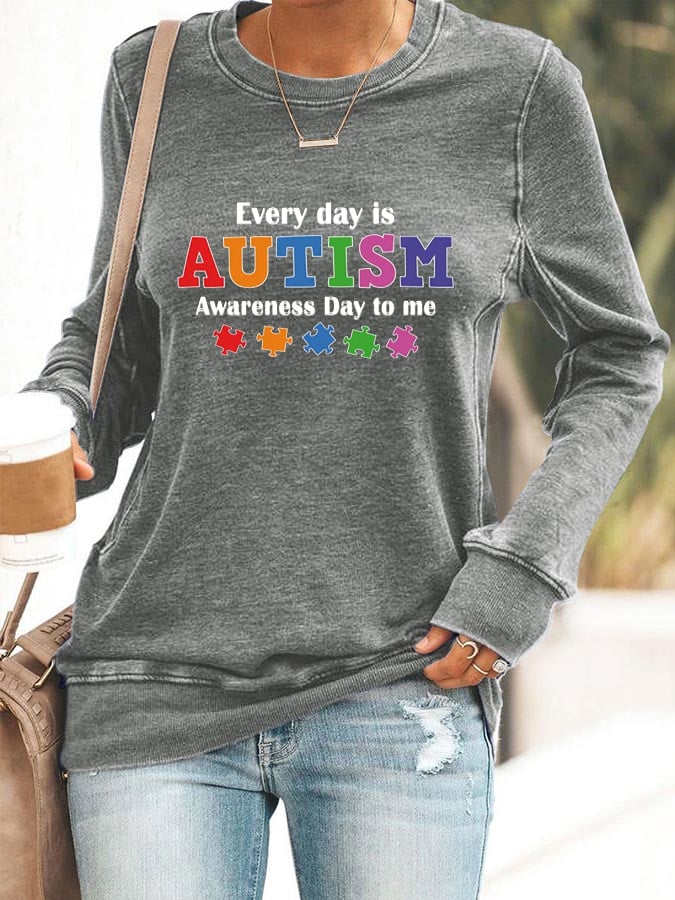 Women'S  Autism Acceptance Casual Sweatshirt