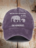Unisex Distressed Washed Cotton Alzheimer's Disease Awareness Floral  Print Hat