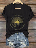 Women's Gulf Of Mexico Forever Printed V-Neck Short Sleeve T-Shirt Forever