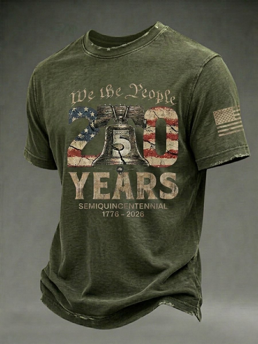 Men's USA 250th Anniversary Short-Sleeve Crew Neck T-Shirt