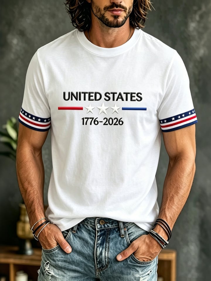 Men's USA 250th Anniversary Printed T-shirt