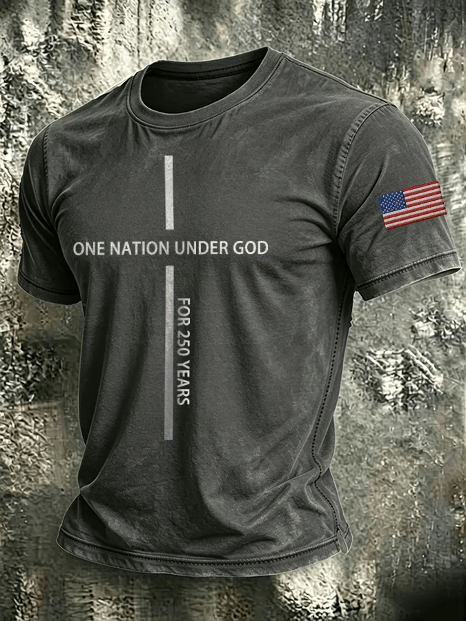 Men'S Patriotic Printed T-Shirt With Beliefs