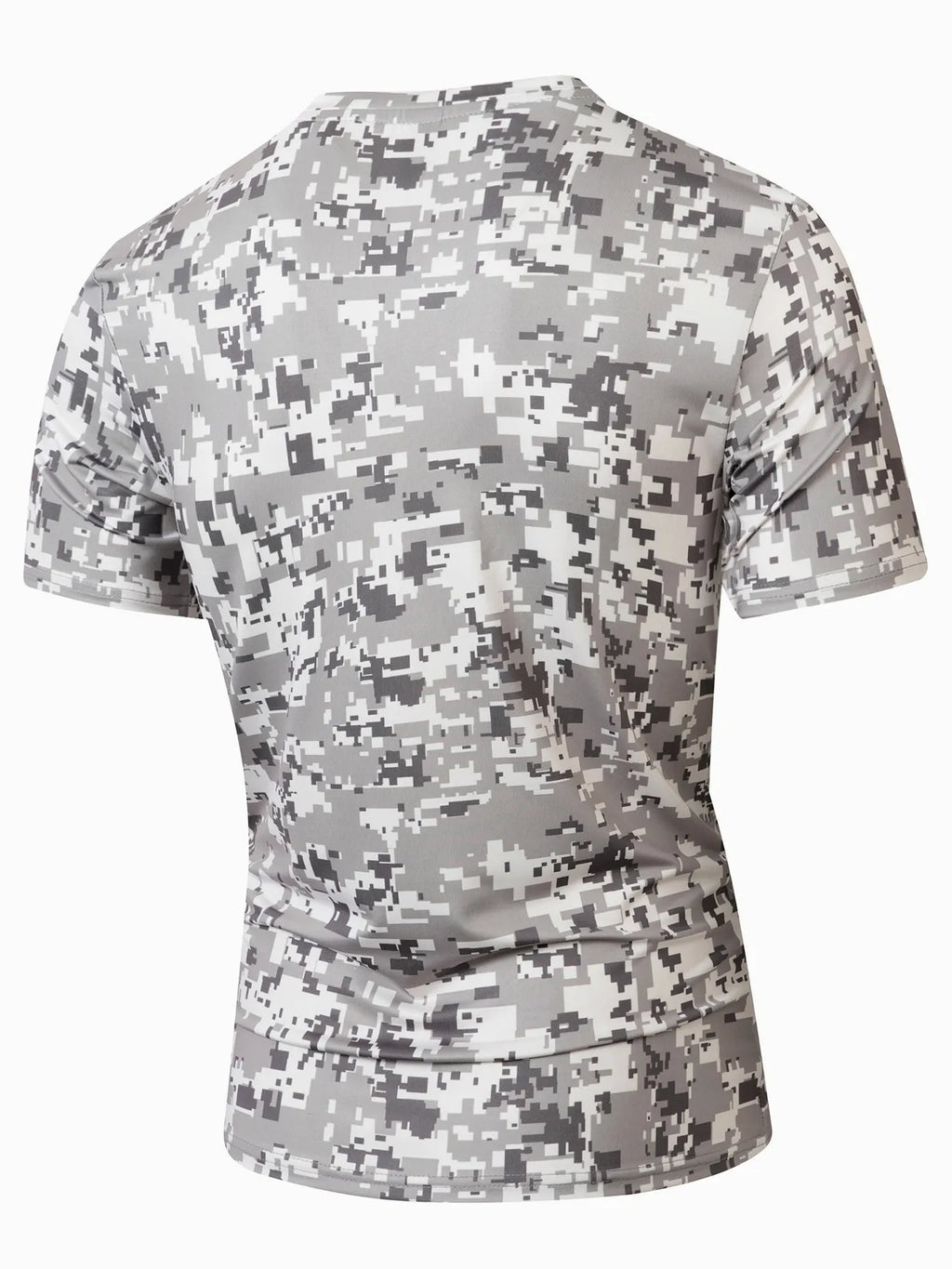 Men's Camouflage Casual Outdoor Crew-Neck Short-Sleeve Jogging Top