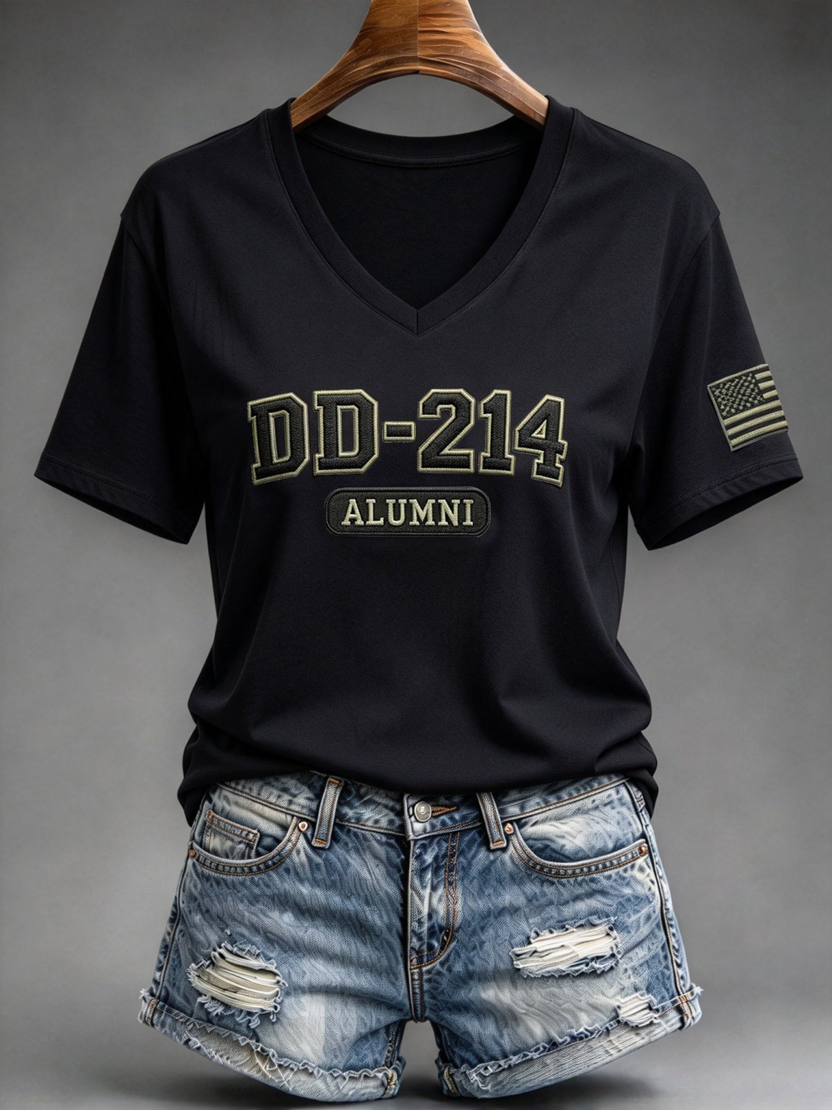 Women's Veteran Pride DD-214 Printed Casual T-Shirt