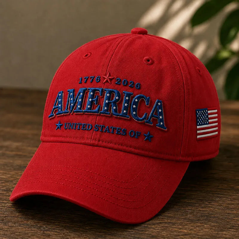 America 1776–2026 Patriotic Baseball Cap