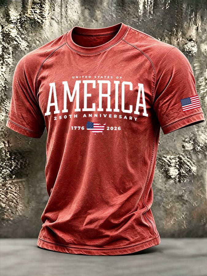 Men's UNITED STATES OF AMERICA 250 YEARS Short-Sleeve T-Shirt