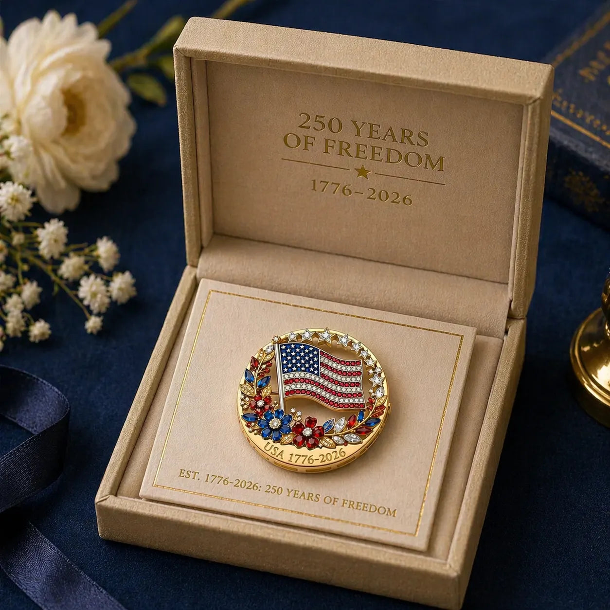 Commemorative Liberty Bow Pin
