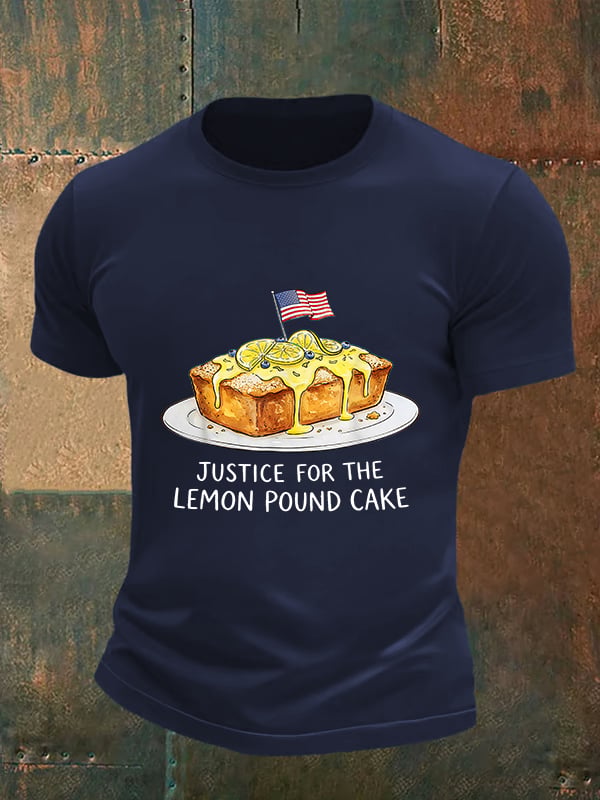 Men's JUSTICE FOR THE LEMON POUND CAKE  Print T-Shirt