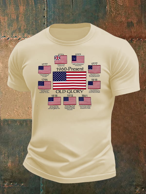 Men's  OLD GLORY Print T-Shirt