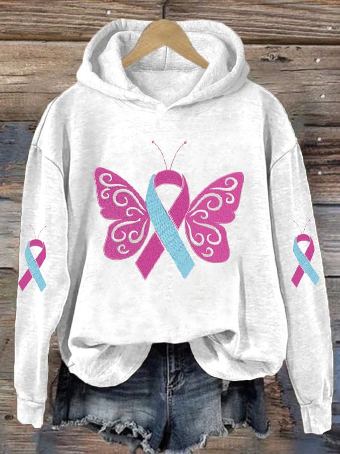 Womens Breast Cancer Awareness Hoodie