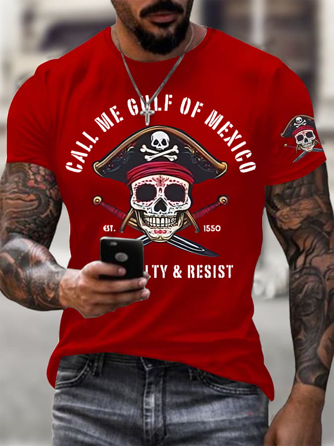 Men's Gulf Of Mexico Printed Round Neck T-Shirt