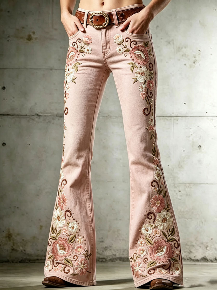 Ladies' Western Style Daily Casual Denim Pants