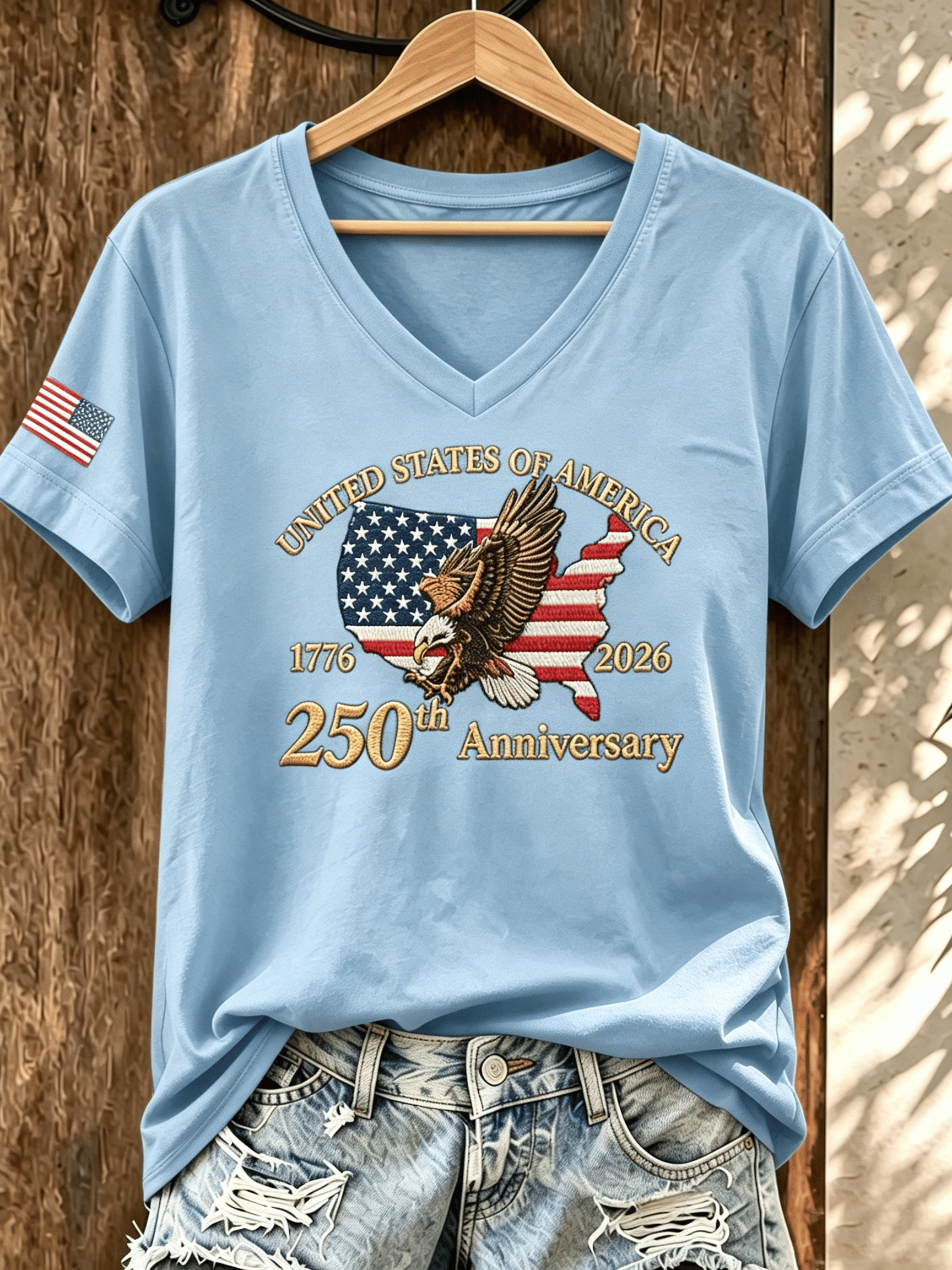 Women's USA 250th Anniversary Printed T-shirt