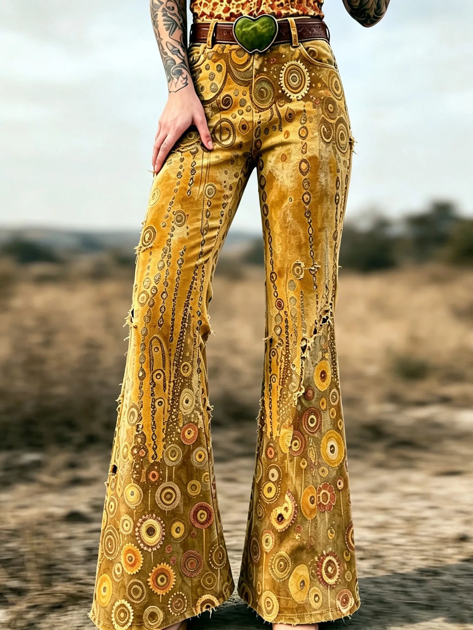 Women's Retro Bohemian Hippie Style Printed Casual Pants