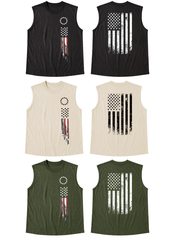 250Th Anniversary Pattern Round Neck 100% Cotton Tank Top