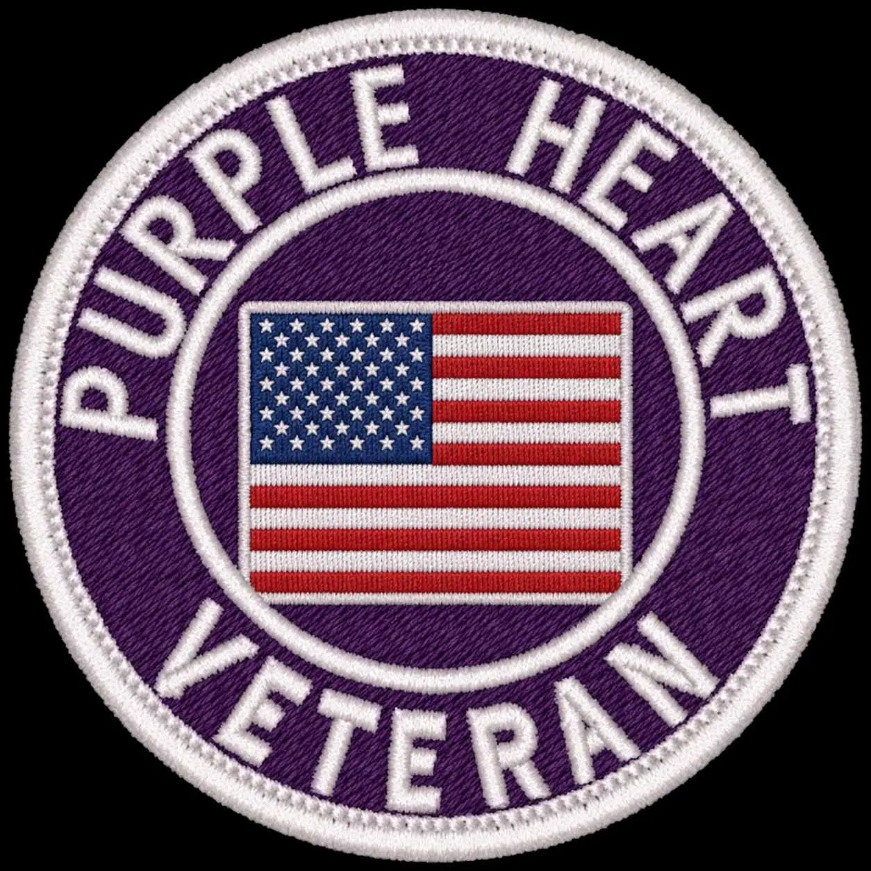 Purple Heart Veteran Pattern 100% Cotton T-Shirt