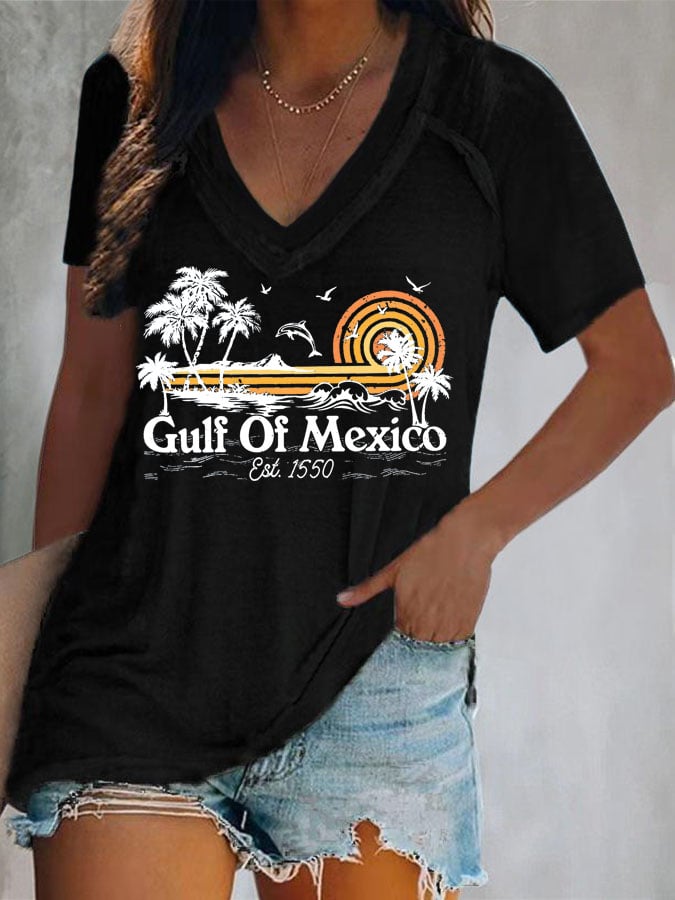 Women's Gulf Of Mexico Print T-Shirt