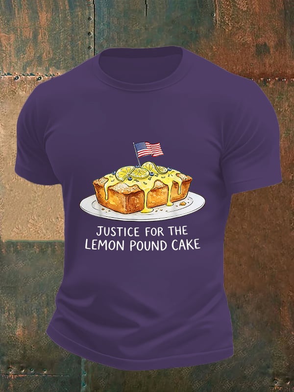 Men's JUSTICE FOR THE LEMON POUND CAKE  Print T-Shirt